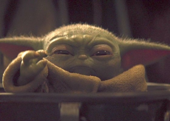 Baby Yoda using jedi powers to change young liberal minds
